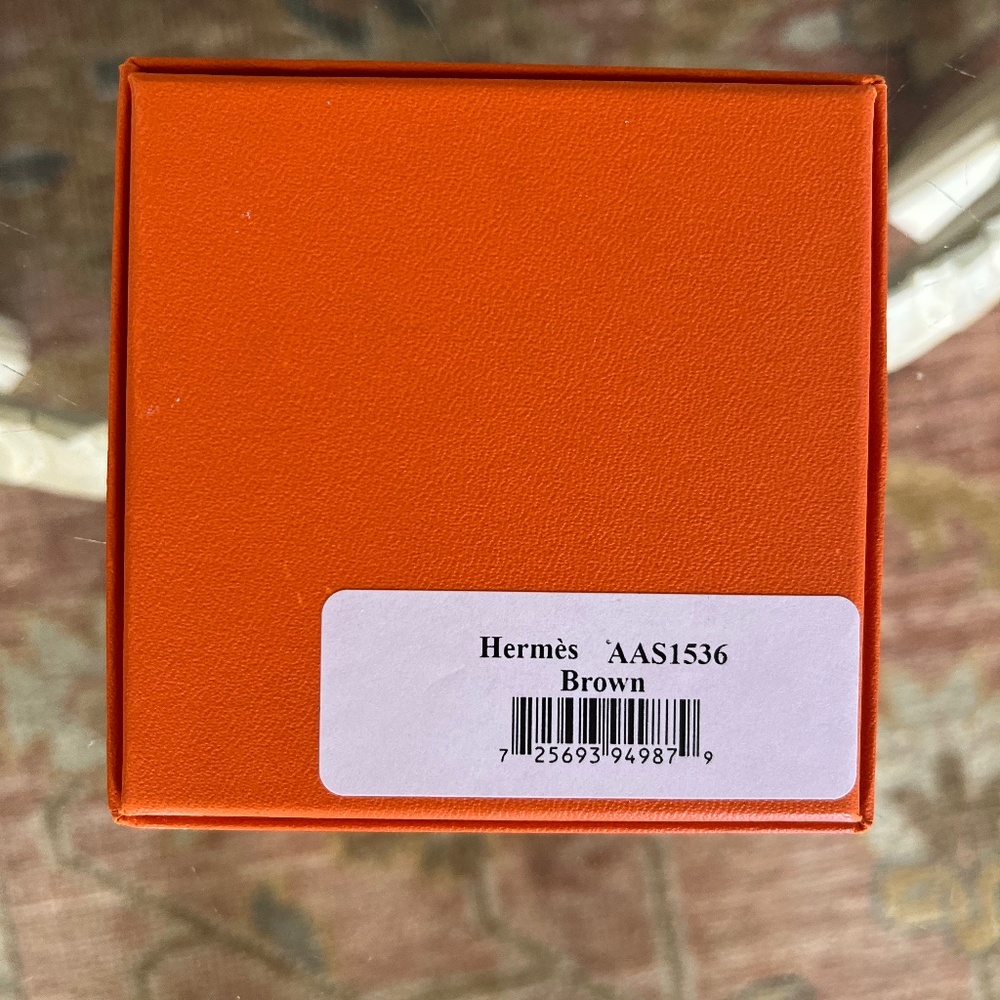 Hermes Brown Leather Bracelet with Silver Clasp - Picture 4 of 4